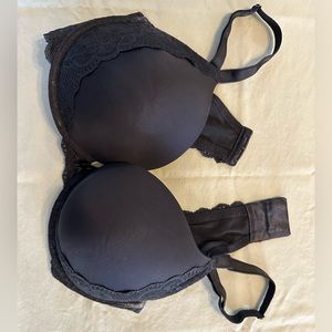 Torrid black lace plunge push up bra